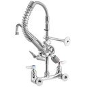 UNIDAD DE PRE LAVADO, PARED, 8"OC,  BOQUILLA DE GRIFO 12", B-0107-C VALVULA PULVERIZADORA, ENTRADA 1/2" NPT T&B BRAS # BKY-8WLN-12-4C