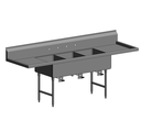 PILETA DE LAVADO CON 3 TINAS DE ACERO INOXIDABLE, FRANKE # FFS18003580