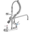 UNIDAD DE PRE LAVADO, PARED, 8"OC,  BOQUILLA DE GRIFO 12", B-0107-C VALVULA PULVERIZADORA, ENTRADA 1/2" NPT T&B BRAS # BKY-8WLN-12-4C
