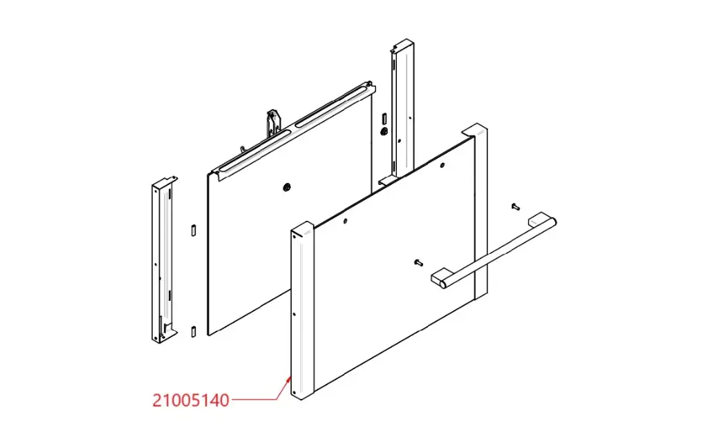 CONJUNTO MARCO CON VIDRIO EXTERNO HORNO EKA 423/0/123  # EKA21005140