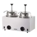 CALENTADOR DE COBERTURAS TWIN FSP 81230 3 QT. TOPPING SERVER. 2 BOMBAS CON CALENTADOR 220V # SER-81260