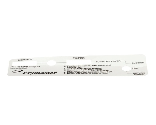 [FRYMASTER] ETIQUETA. PLACA DE INTERRUPTORES PF50 # FM8021302
