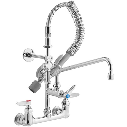 [TBBKY-8WLN-12-4C] UNIDAD DE PRE LAVADO, PARED, 8"OC,  BOQUILLA DE GRIFO 12", B-0107-C VALVULA PULVERIZADORA, ENTRADA 1/2" NPT T&B BRAS # BKY-8WLN-12-4C