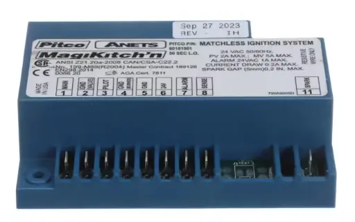 [PITCO]  MODULO DE IGNICIÓN 24V, 50/60HZ, CE, PITCO # 60181901-CL